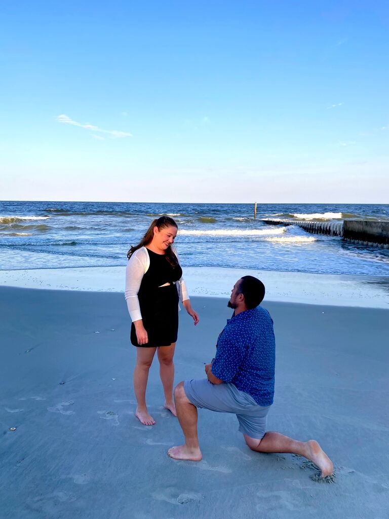 Mitchell proposed to Amanda in her favorite place Garden City, South Carolina. Amanda's family has been vacationing there since she was a baby and Amanda was so excited to finally share her favorite place with her favorite person.