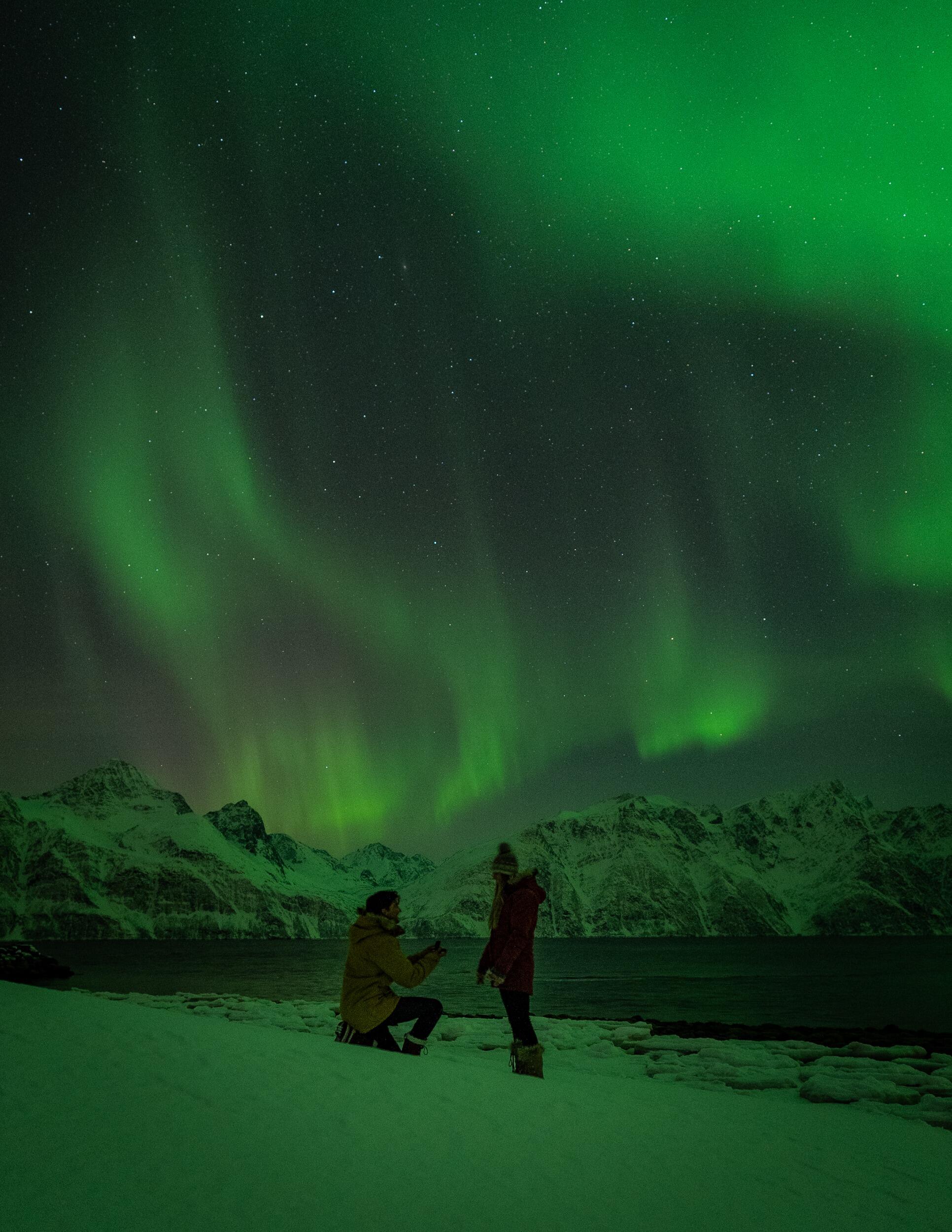 WE GOT ENGAGED!!! The stars and sky aligned. Phil popped the question on the 1st week into the Norway trip! Luckily Jess said YES or it could have been a very awkward 3 more weeks together... hehehe ;)
