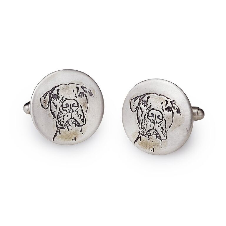 Custom pet cuff links from Uncommon Goods