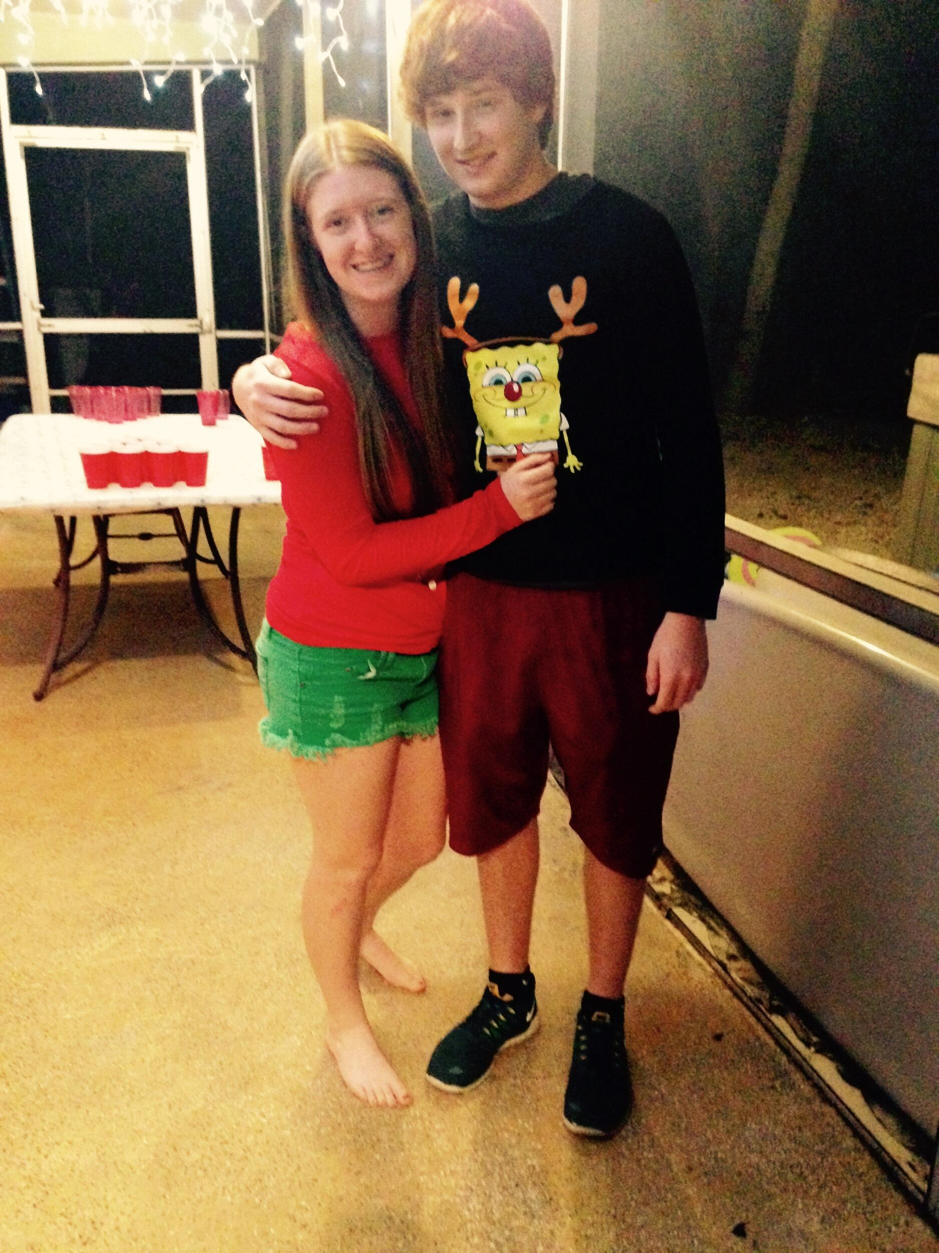 David and I's love story started at a friend's Christmas party.  David was home from FSU and I was home from FGCU. We were the only two redheads at the party, so we were automatically assigned beer-pong partners. 