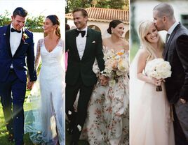 Jamie Chung wedding dress; Sophia Bush wedding dress; Reese Witherspoon wedding dress