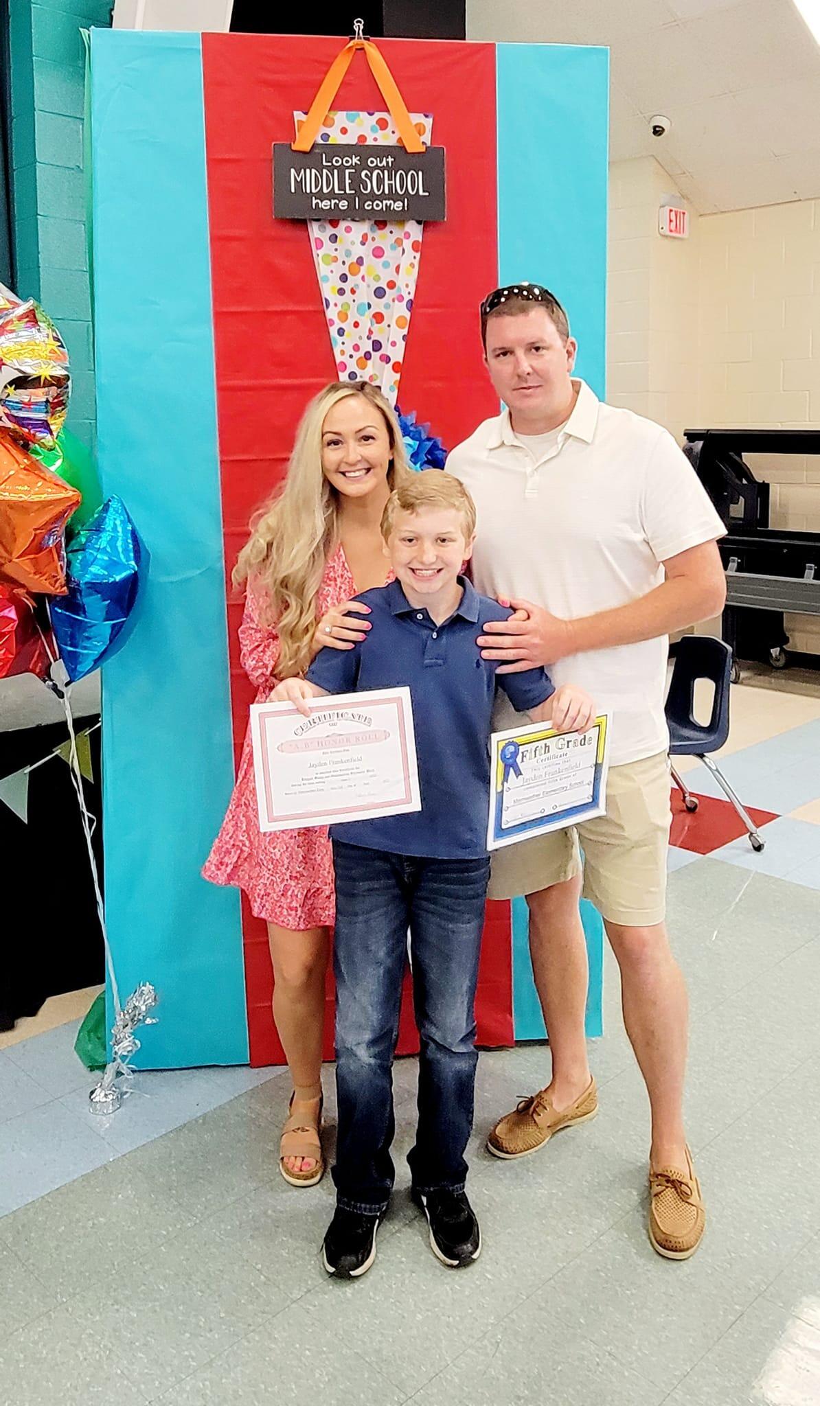 Our sweet Jayden, always making us a couple of proud parents :)