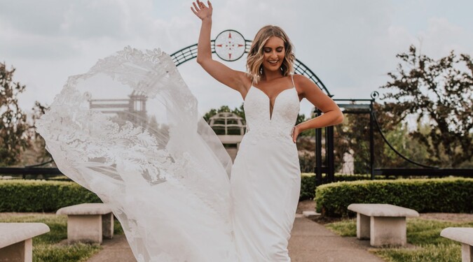 meghan markle's bridesmaid dress Floral Jewel Crystal Beads Long Sleeve Ball Gown Wedding Dress  Bridelily