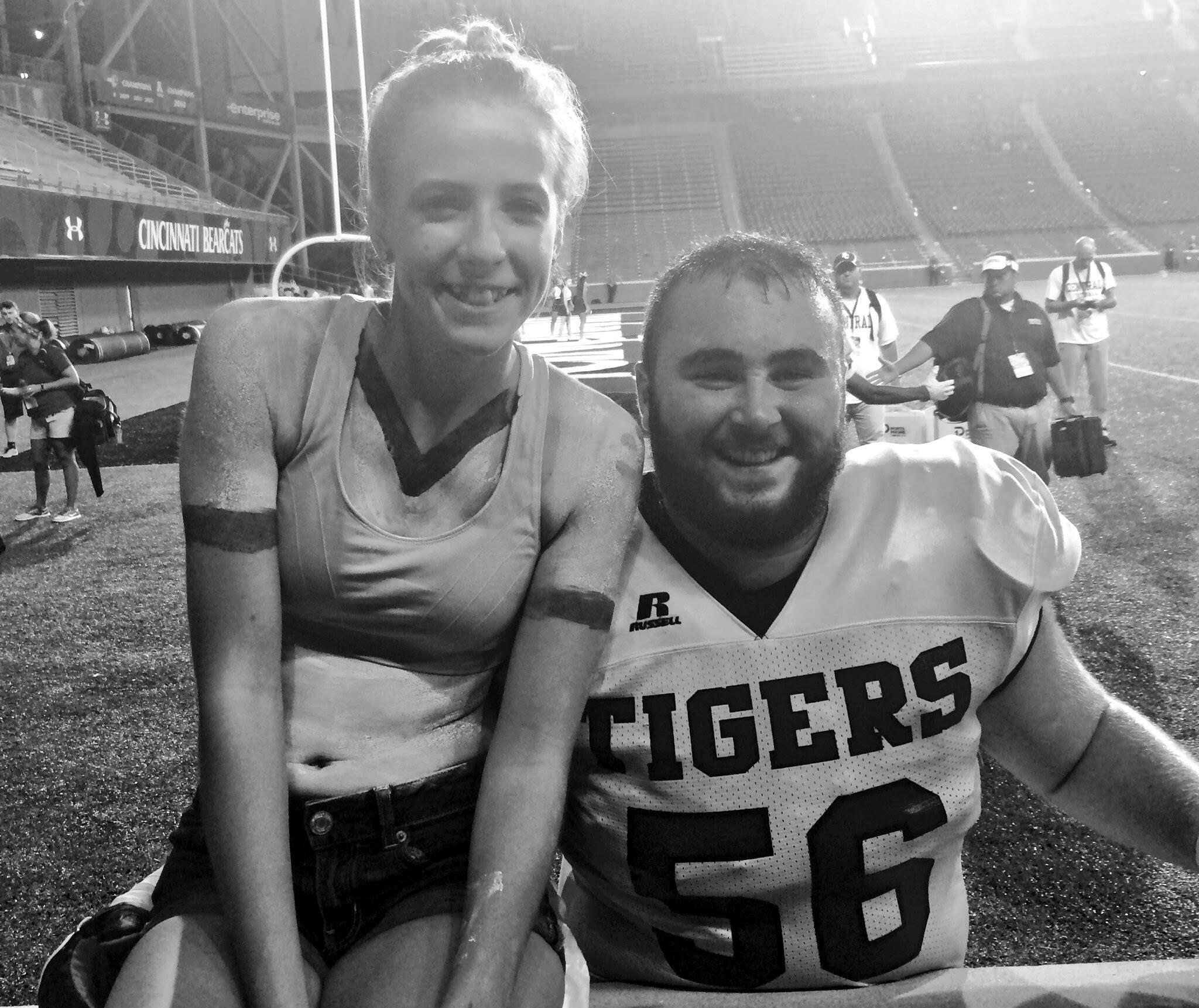 I got to cheer Brody on while he played in the University of Cincinnati stadium.