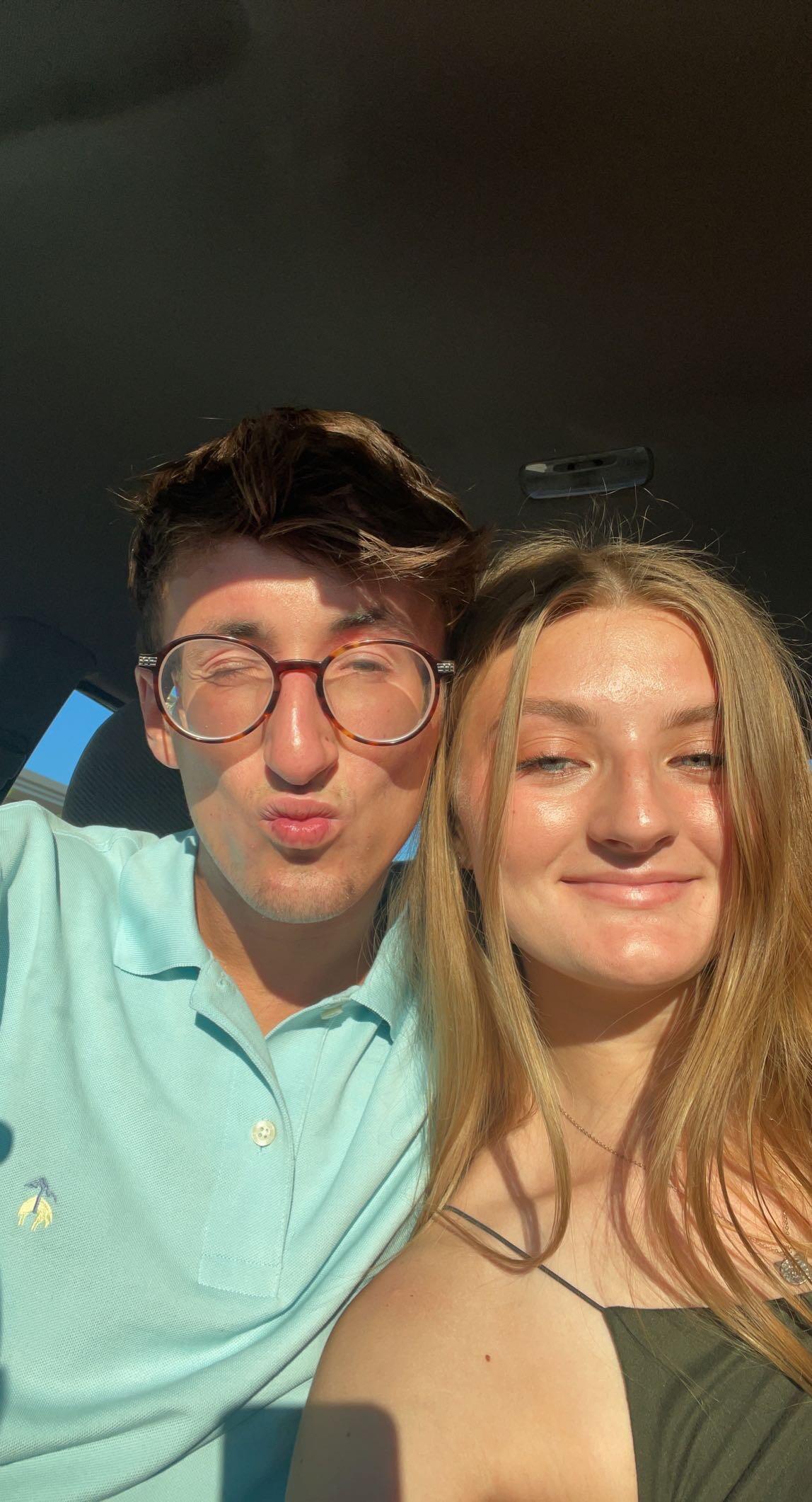 One year down - Sam and Michaela enjoyed many movie nights, putt putt dates, and late night drives.