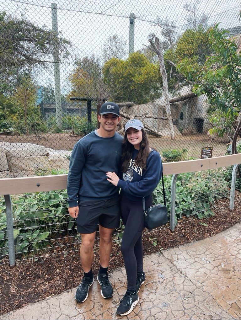 One month after meeting, Abby flew back to SD to spend the week with Philip.