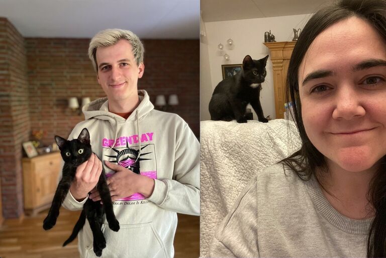 Now together in Germany, we get matching cats. Plus, Michael goes blonde.