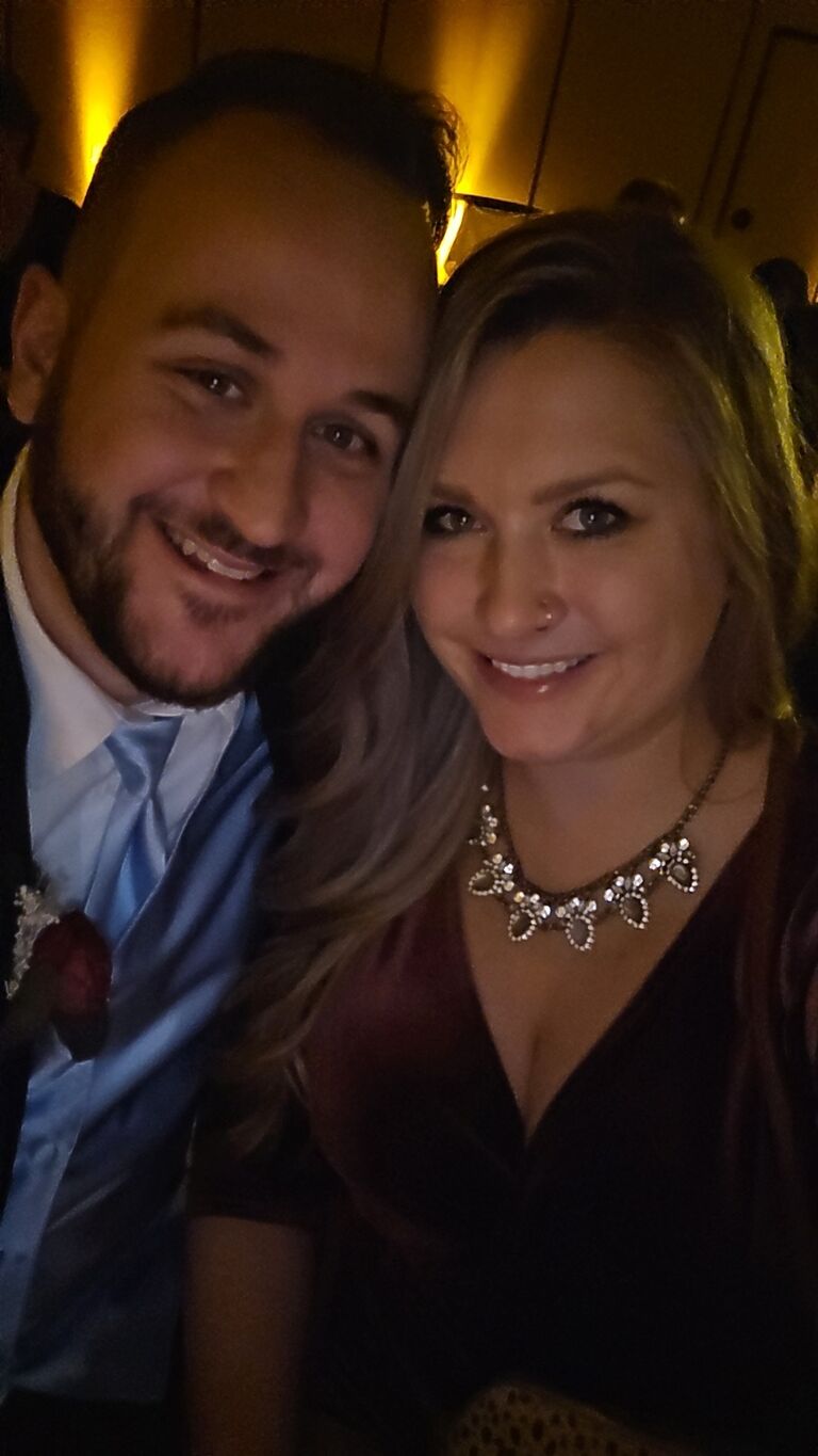 Blake and Miki at Blake's brother Britt's wedding.