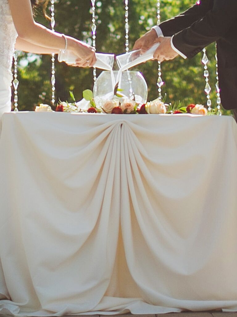 unity candle outdoor wedding