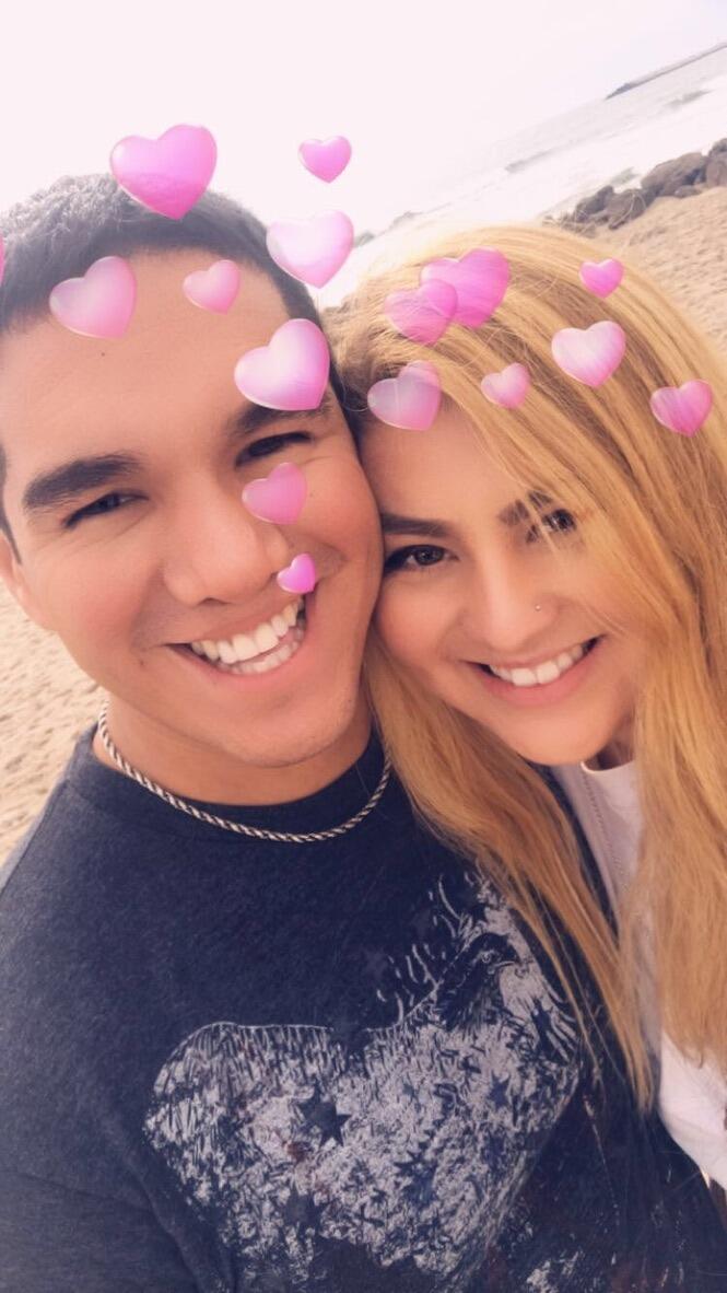 Our first picture as a couple. 