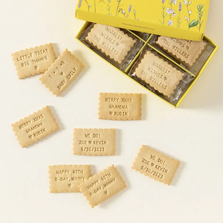 Custom Message Shortbread Cookies engagement gift idea for best friend