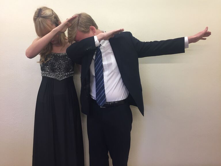 Classic 2017 dabbing pose...