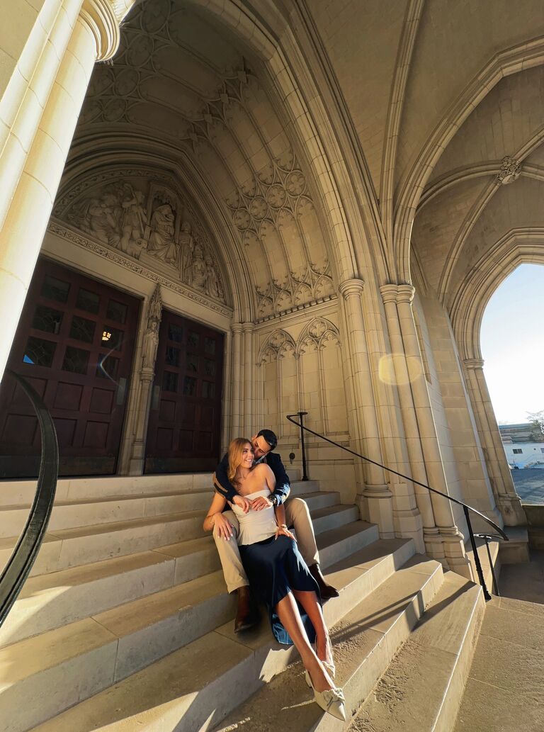 And the day we took our engagement photos on a cold windy day in DC... very surprised you cannot see my goosebumps ;)