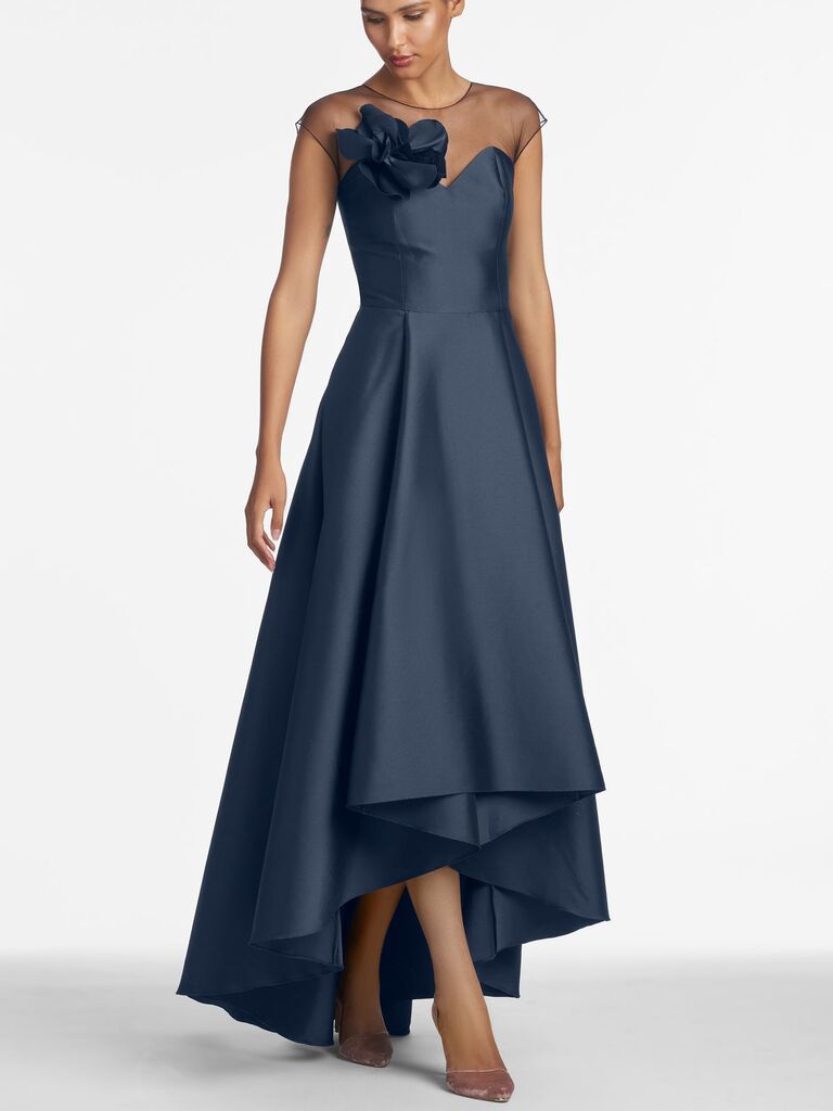 Navy cap sleeve mother-of-the-groom dress from Sachin & Babi