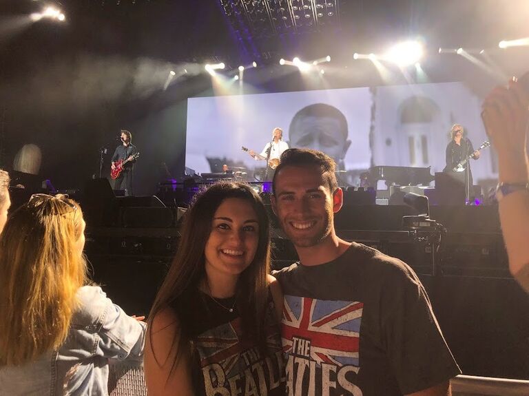 Front row at Paul McCartney concert!