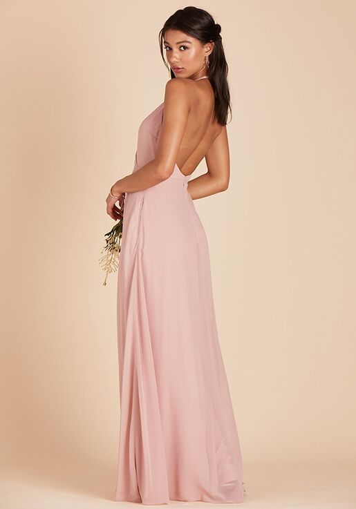 rose quartz bridesmaid dress