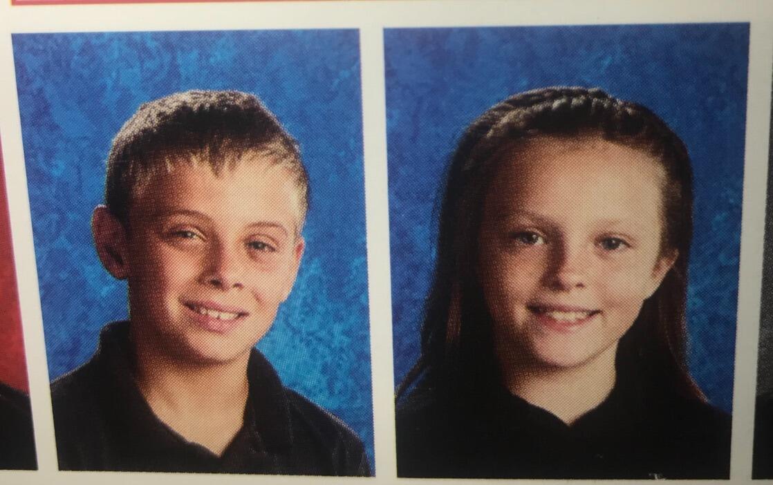 Brett and Emma next to each other in the yearbook in 2nd grade! Emma's crush on Brett started in first grade, and only grew while they were in the same classes the next three years in elementary school! Considering their last names are close alphabetically, they always stood next to each other in line and often were placed in desks next to each other, which Emma loved of course :) As for Brett, at this age we are pretty sure he believed all girls had cooties LOL