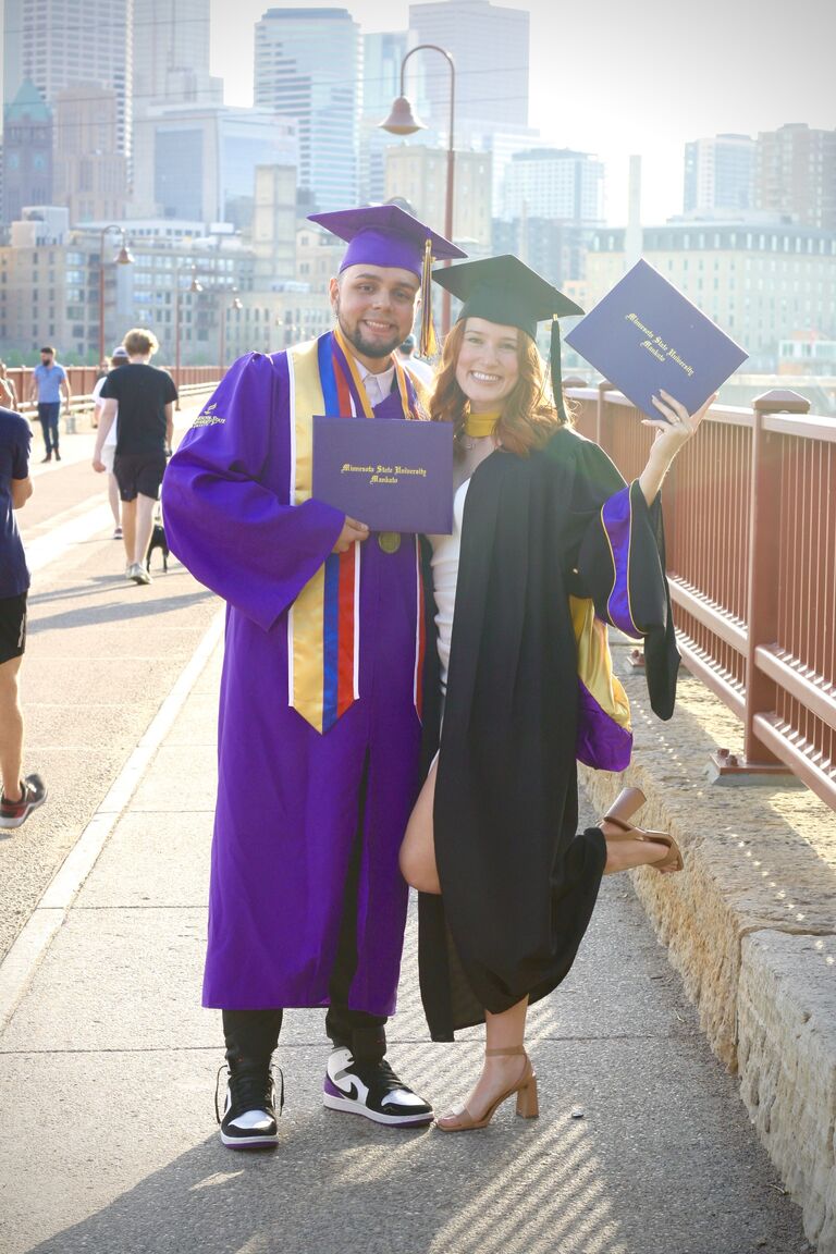 Alejandro graduated with his bachelors, and Lilly graduated with her masters! Alejandro was now in pursuit of his own masters degree, through Lilly's alma mater, the University of Minnesota!