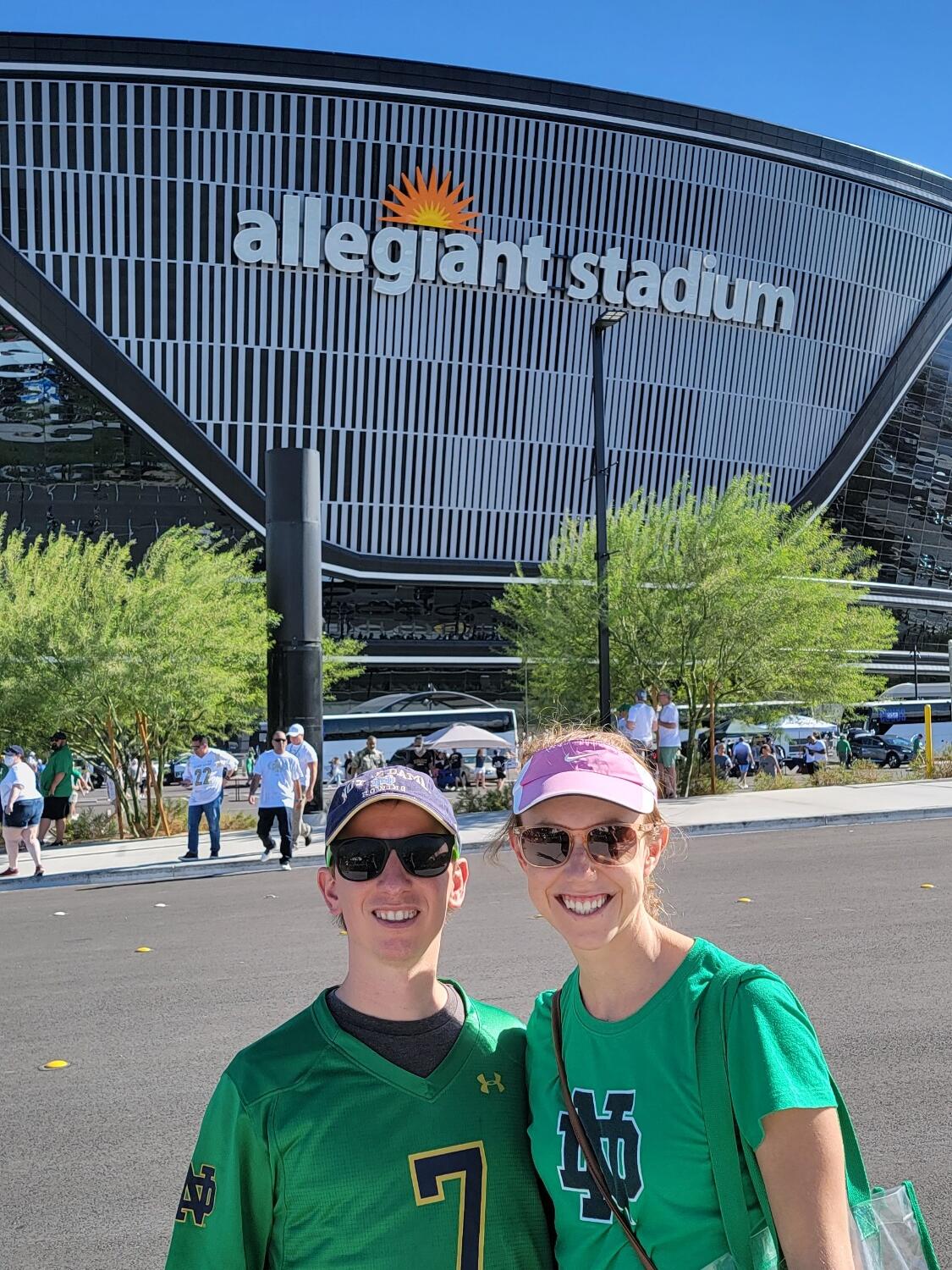 Road trip to Las Vegas to see Notre Dame play in the new Allegiant Stadium! 🏈