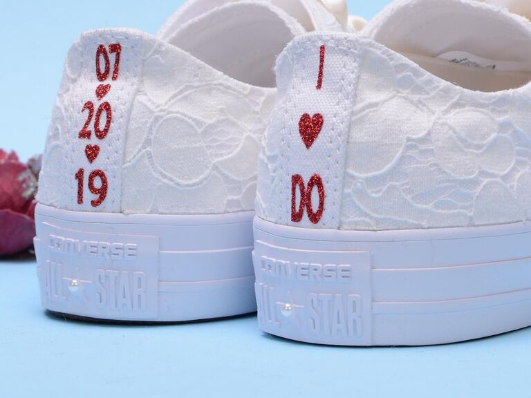 wedding tennis shoes for bride