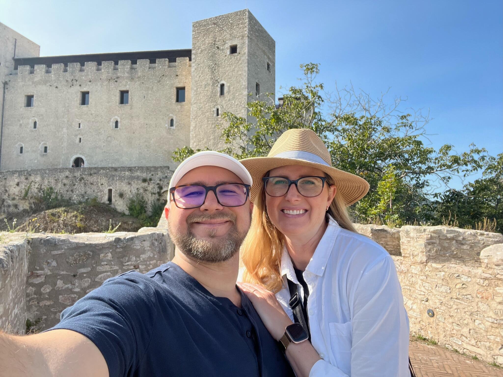 Taken at the Rocco Albornoziana in Spoletto on our pre-wedding recon tour.