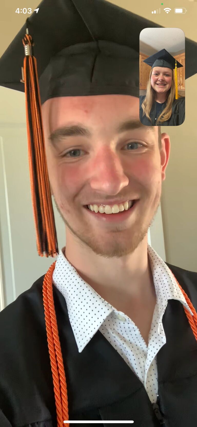 Ana and Ben graduated high school! Graduation was the same day for both of them so they couldn't attend each others.