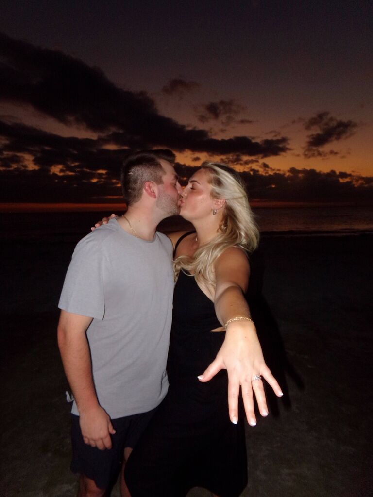 Luke proposed at our favorite place, Fort Myers Beach, FL!