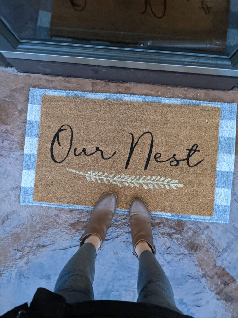 By December, Luke had closed on his very first house. We were both so excited to start this new chapter together.  Since this was Luke's investment, I would have lived wherever he wanted, but we were lucky enough to land the house of our dreams even in a tough market.   Our first night in our new house was not what we thought it would be.  We were forced to temporarily move in early, because our roommate had contracted COVID.  Our first night in the house was spent on an air mattress in our unfurnished family room.  While it felt inconvenient at the time, there was something so humble and romantic about spending time together in our first house even though it was completely unfurnished.  It is now a memory that I cherish.