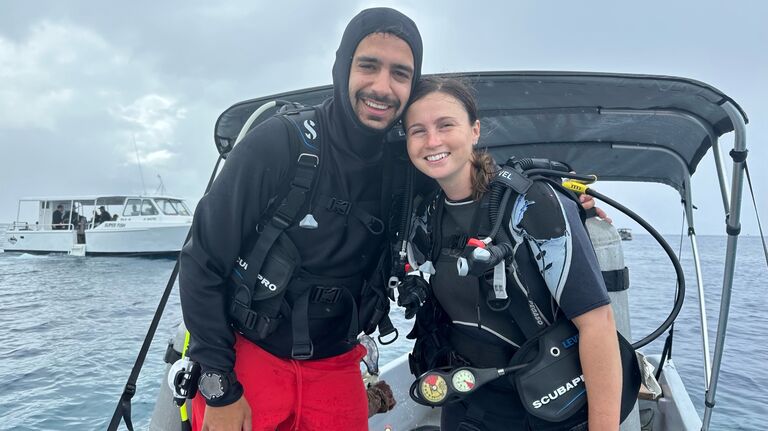 One of our favourite scuba diving adventures -seeing the "White wall" in Fiji