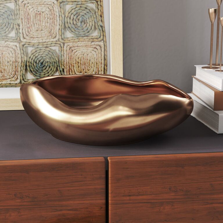 Brass wave bowl