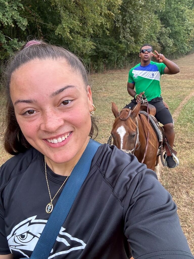 One of our favorite dates, horseback riding in Broken Bow Oklahoma. 