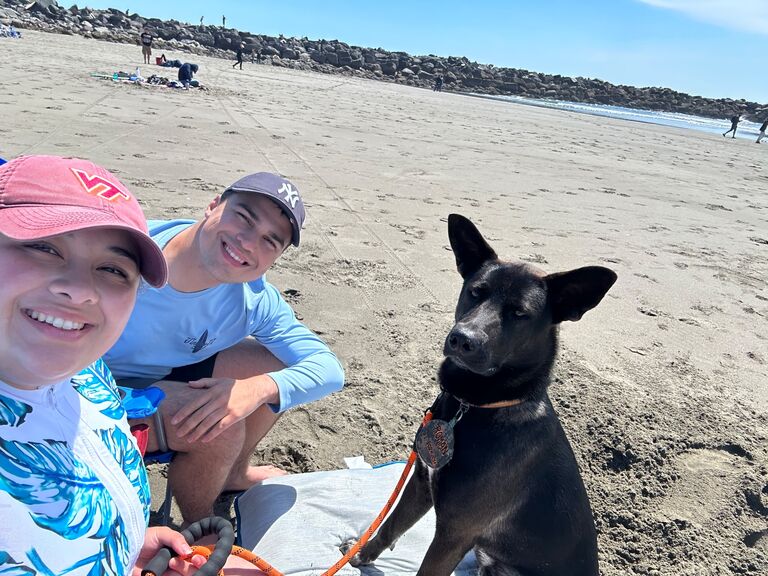 Brittany, Colin, and Roman soaking up some sun in Ocean Shores, WA!