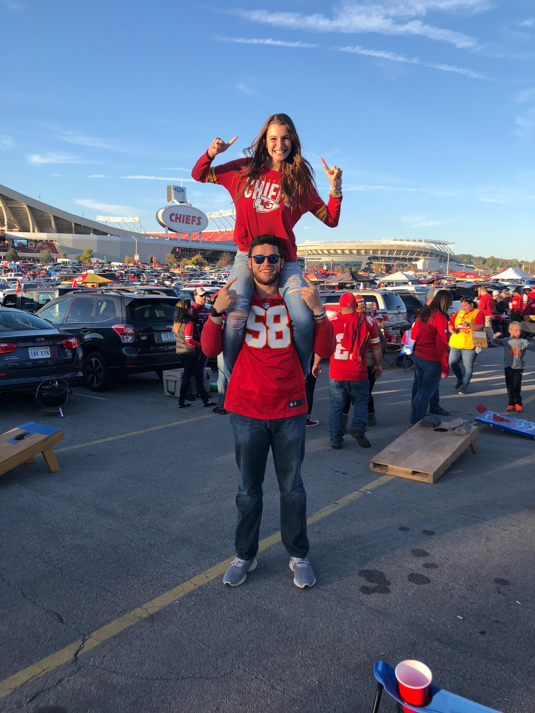 One of many Chiefs games we attended during college! We went to 1-2 games every year :-)