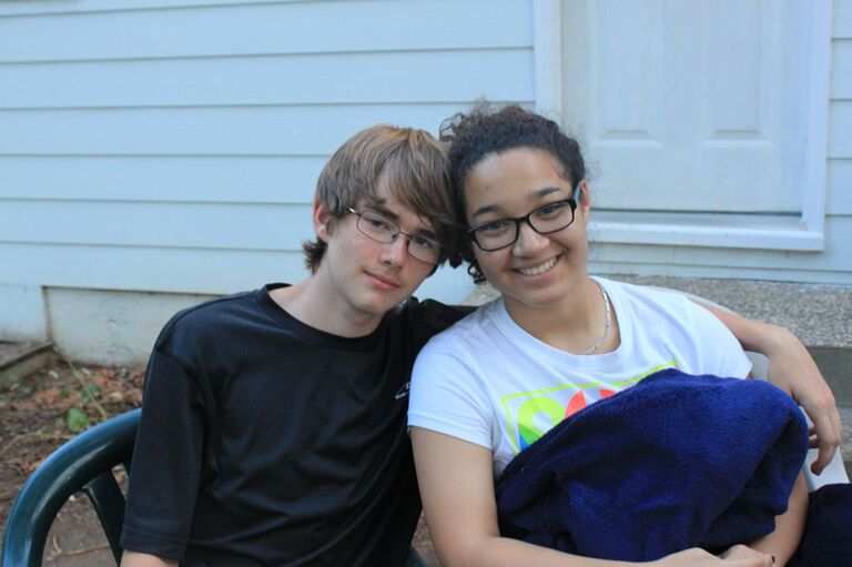 Our first photo together! 