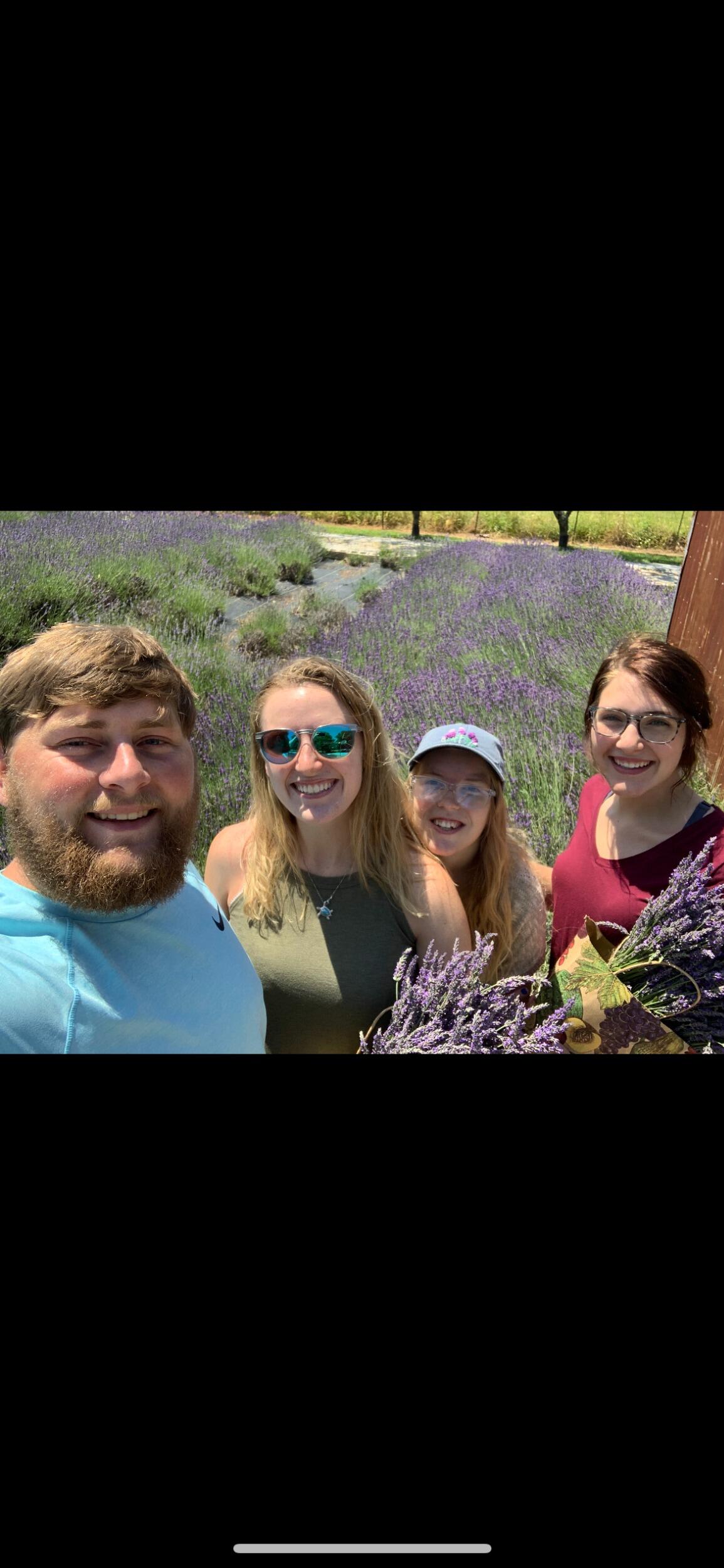 Picking Lavender for our wedding! p.s. we found out Tommy is allergic to lavender. 😂 Yes we are still using it 😬