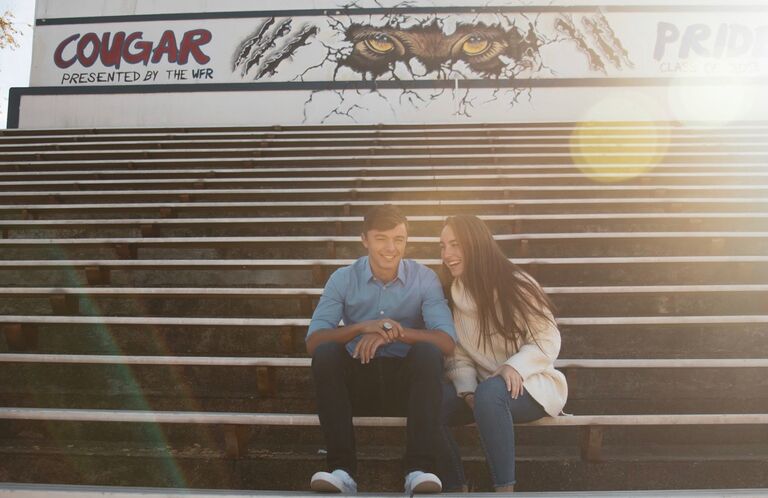 Zoë and Colby had their senior pictures taken together of course by Lindsay and snuck into the football stadium of their high school to get the best shots.