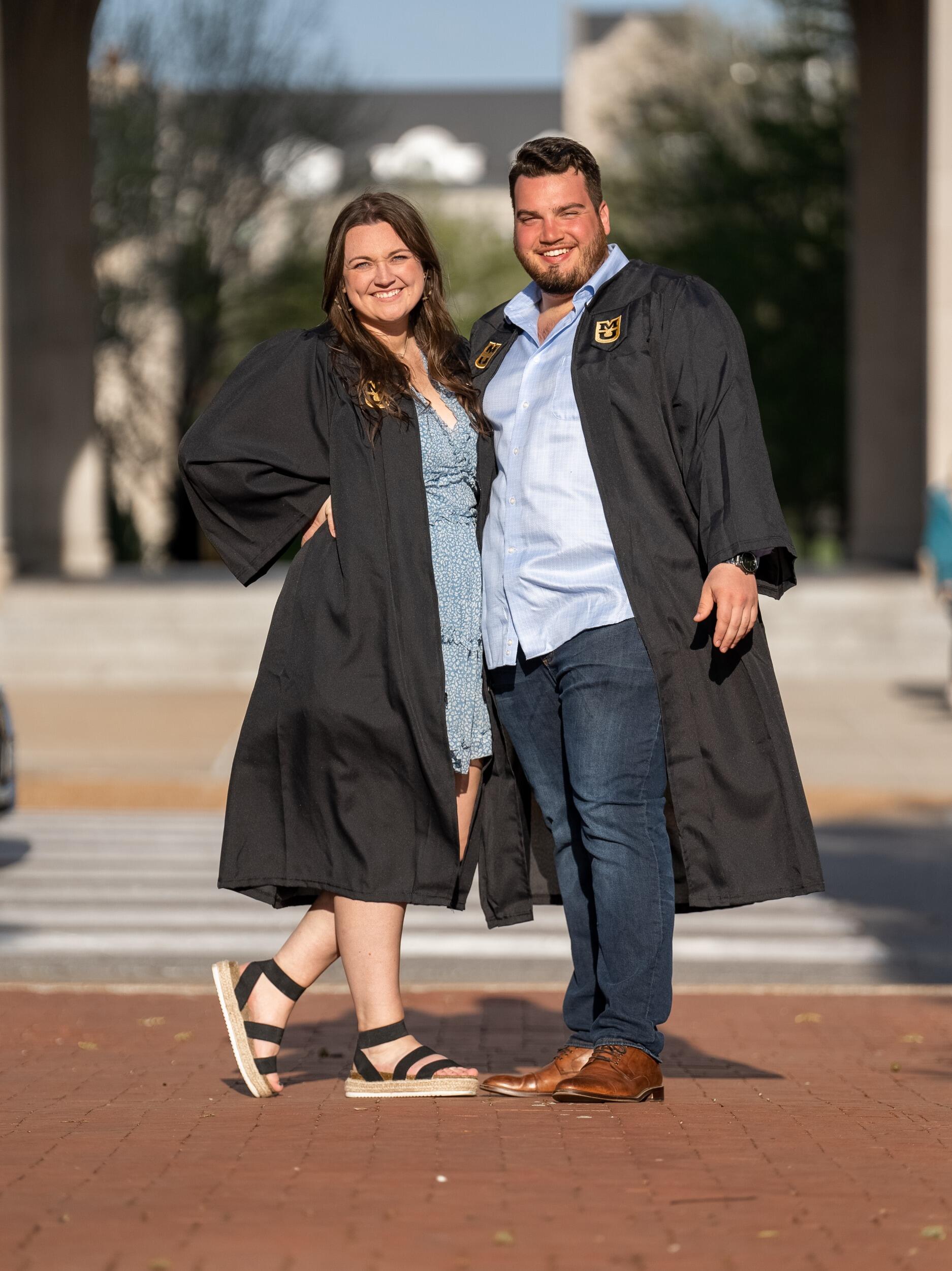 Judd and Amber graduate from Mizzou.