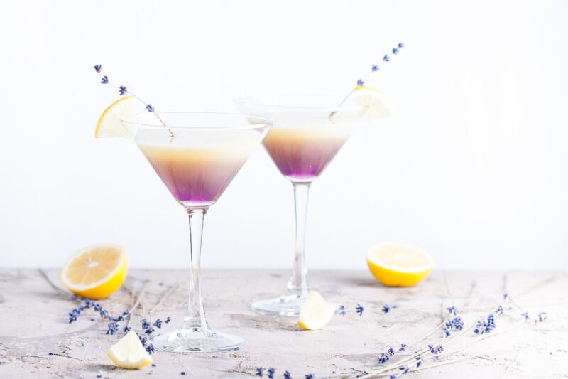 Taylor Swift Super Bowl Party Ideas - Lavender Haze martinis