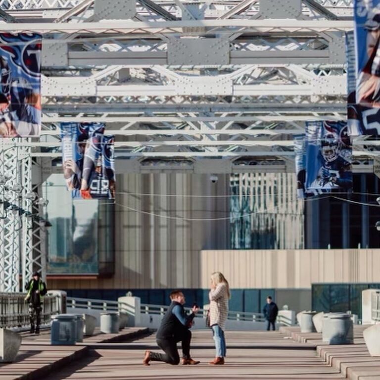 Chase PUTS A RING ON IT on the pedestrian bridge in Nashville, TN. ♡ They continue on to celebrate with live country music and end their trip in Charleston, SC.