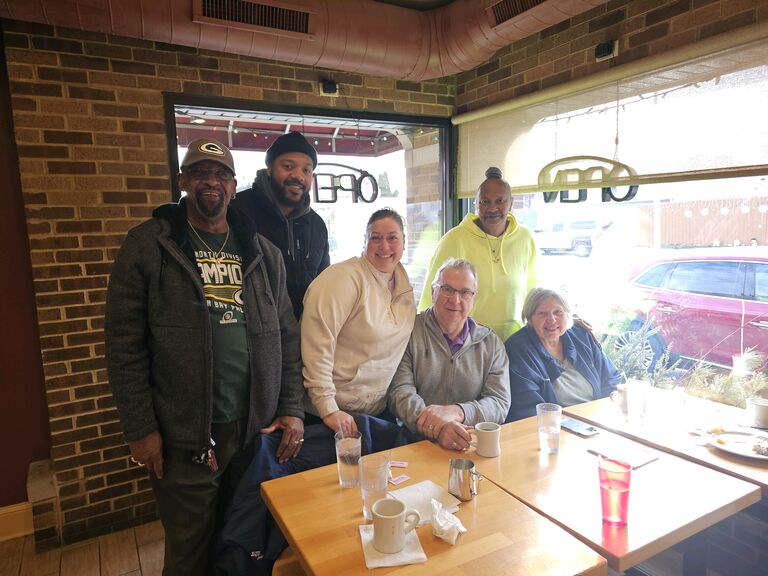 Breakfast with our parents.