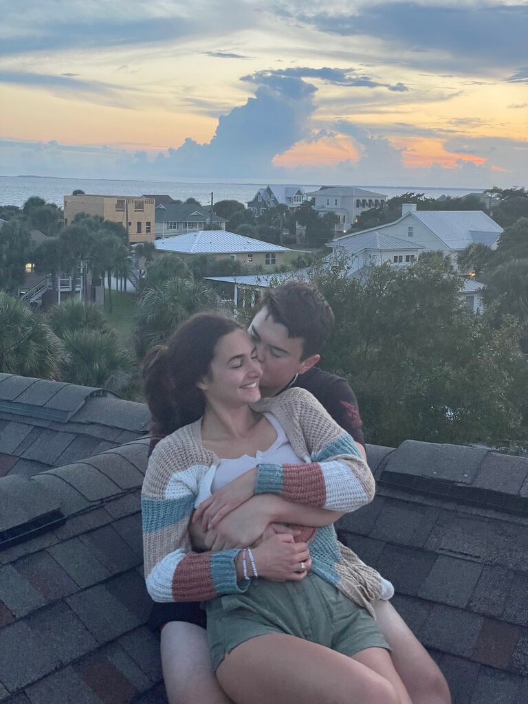 One of our many sunsets spent on the roof of Clark's parents' beach house in Edisto, SC.