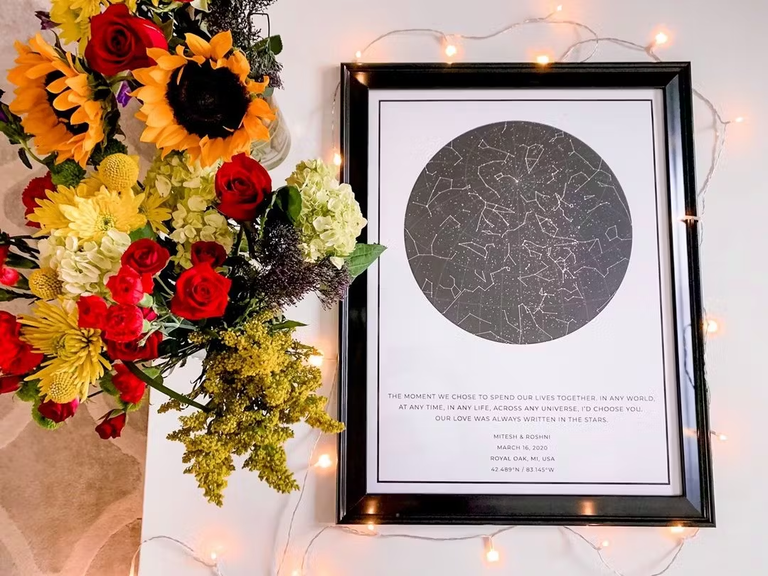 Personalized star map for the best long-distance relationship gift