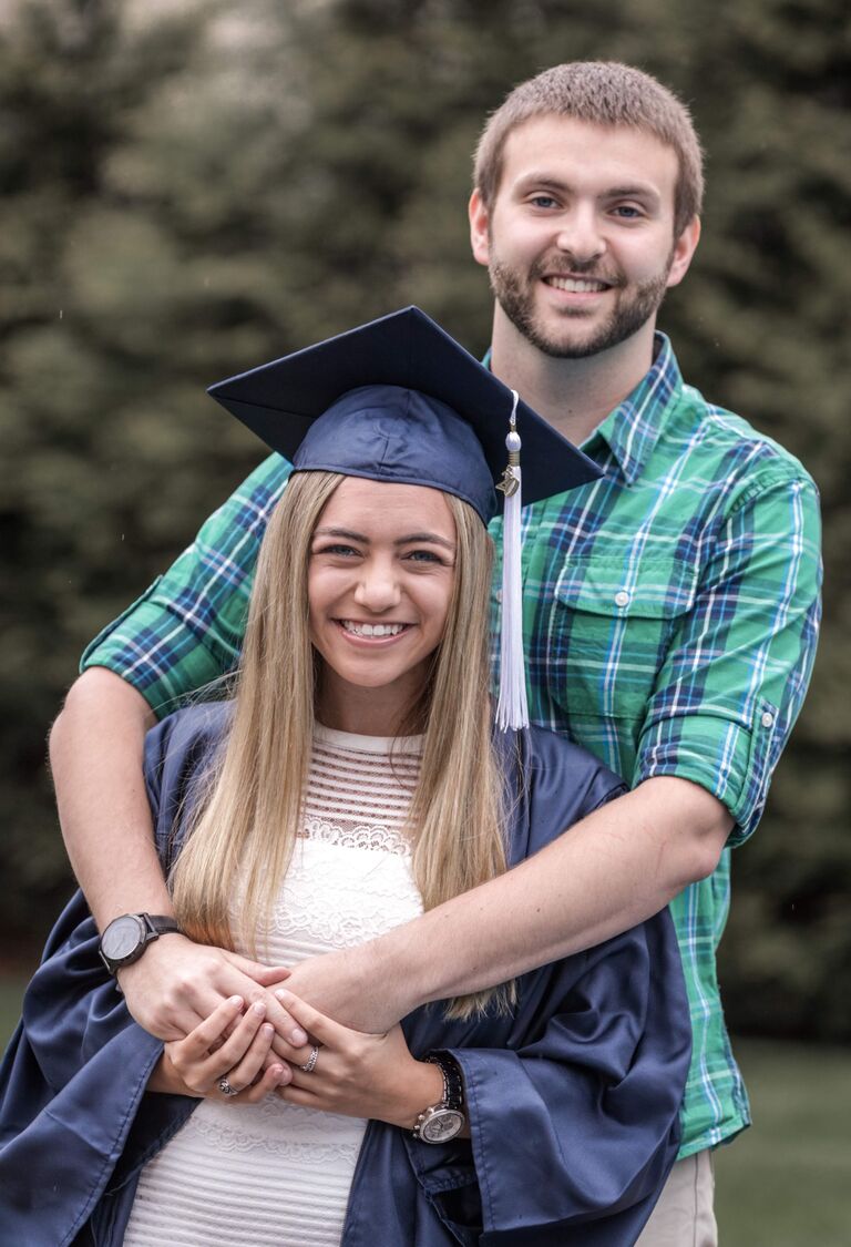 But we all know what happened in 2020 and the COVID-19 Pandemic began. Danielle came home from school in March 2020 and graduated from her living room in May 2020. 
