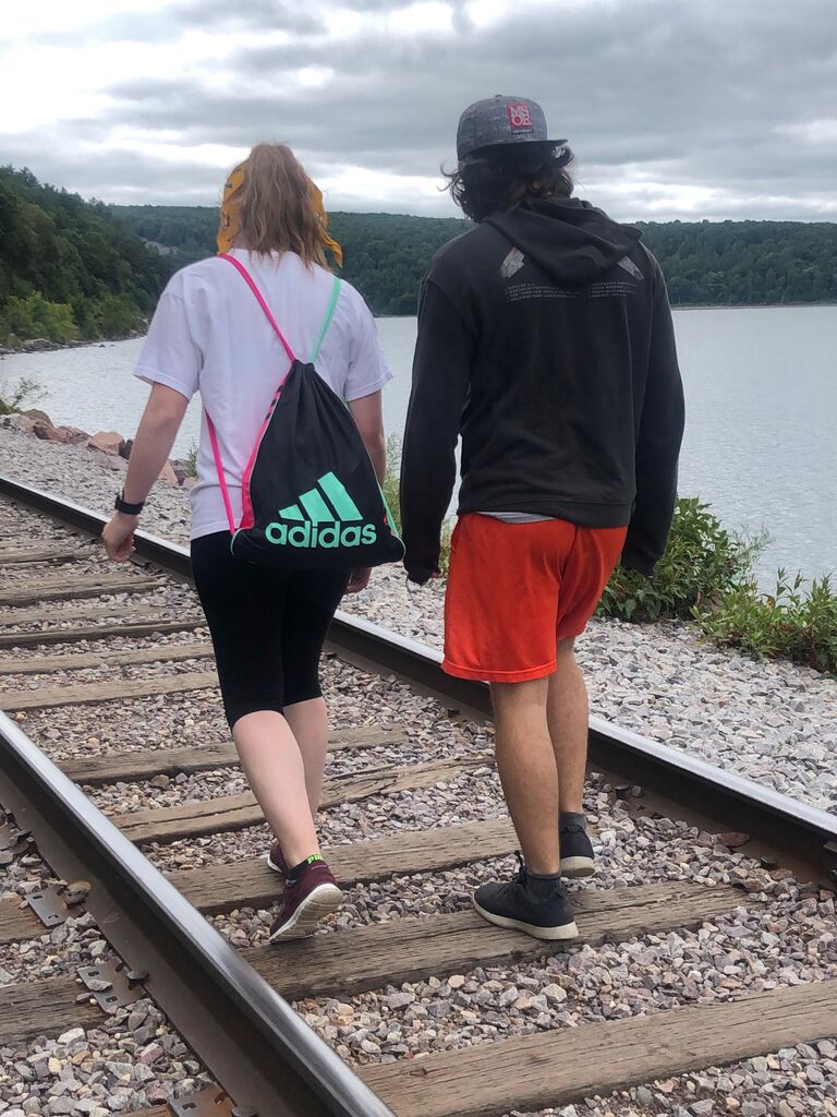 First picture together, Devil's Lake!