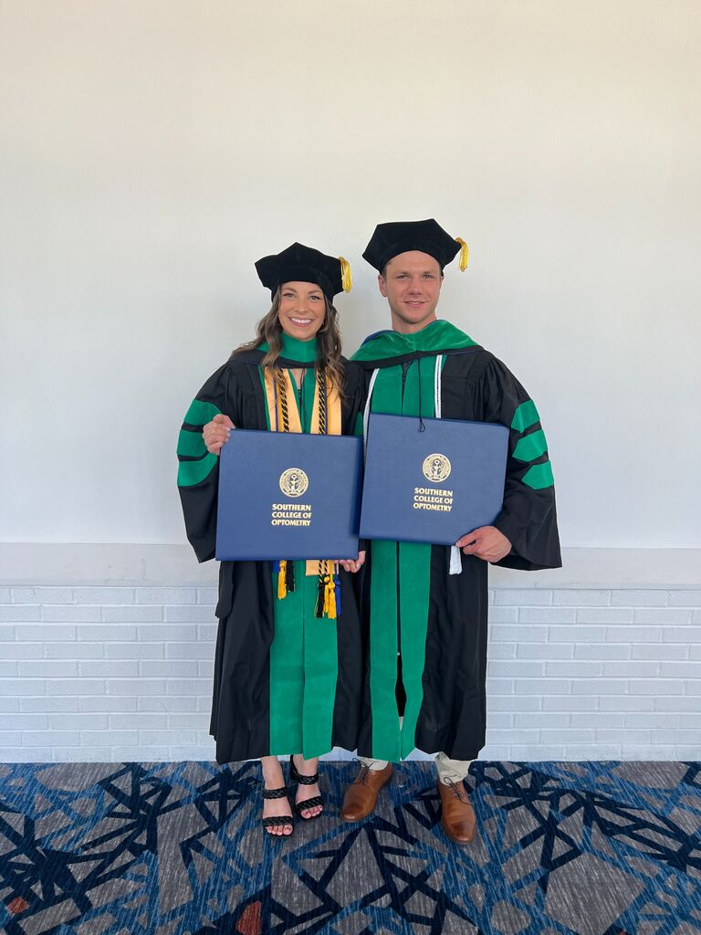 We celebrated graduating optometry school together!