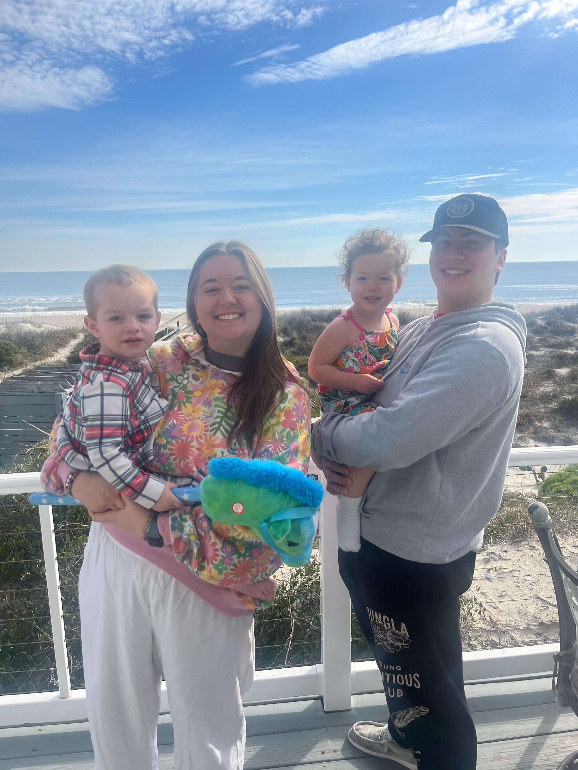 Getting ready for Kat's wedding day! Had to make sure we were with our babies too. 