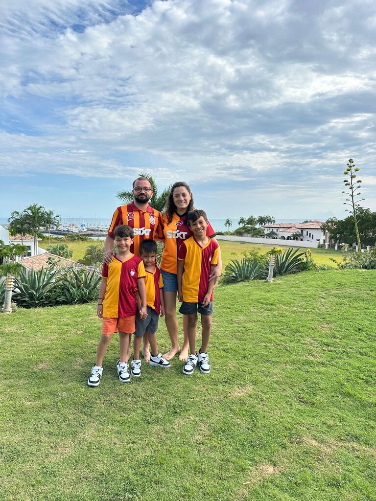 We speeded some time with my family, and yes, he made a new team for Galatasaray.