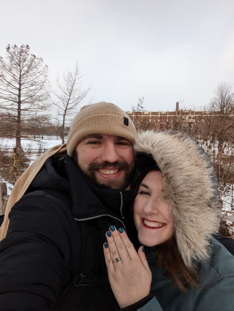 Allie said YES. Well, actually, she said, "wait....is this a proposal". The "heck yes" came later. 