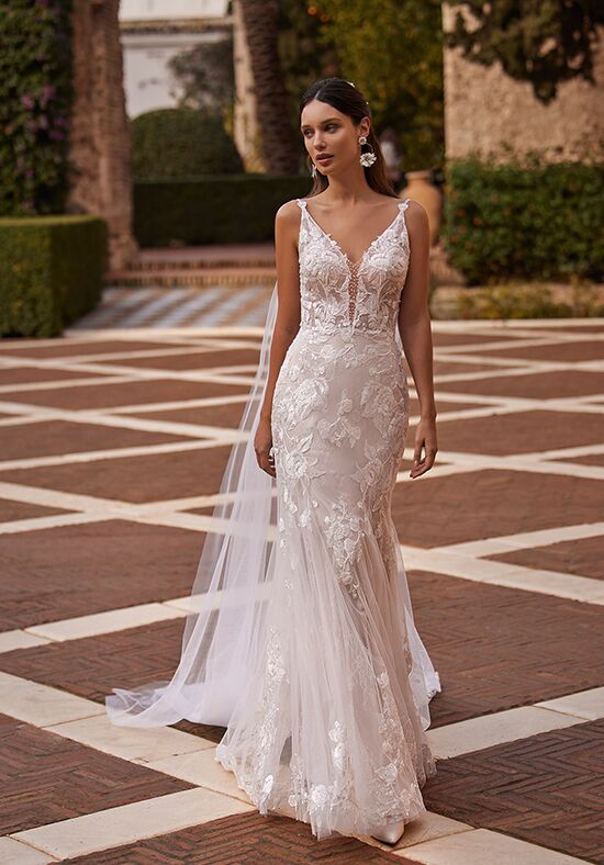 Checkered Sparkle Mermaid Wedding Dress Moonlight Collection J6780