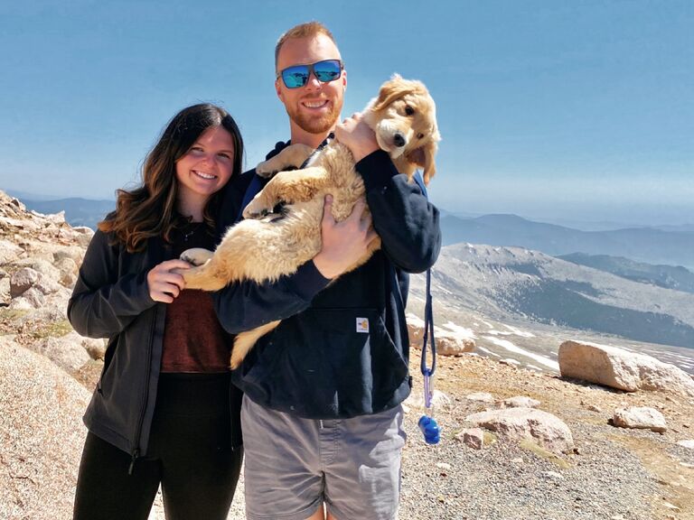 Took home their d̶e̶m̶o̶n̶ golden retriever, Recco!